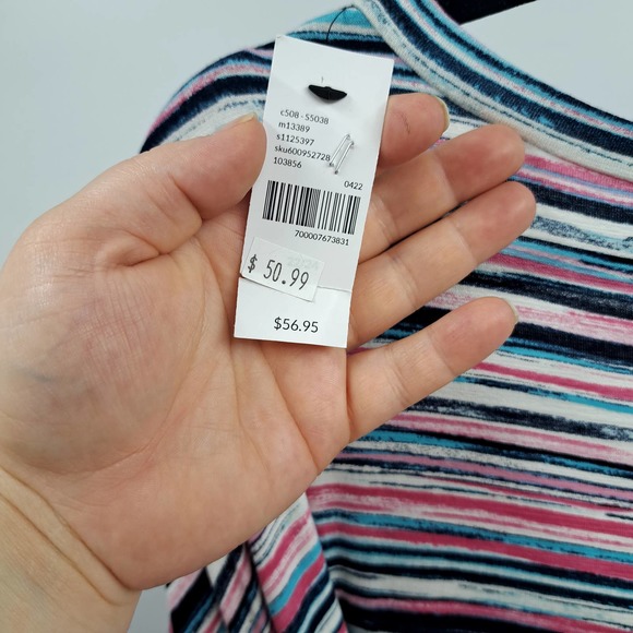 Lane Bryant Multicolor Striped Blouse - Picture 5 of 12